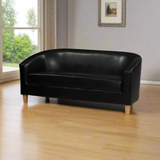 Claridon 3 Seater Sofa PU - Black