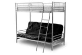 Futon Bunk Bed with Black Double Mattress