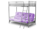 Futon Bunk Bed with Lilac Double Mattress