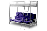 Futon Bunk Bed with Purple Double Mattress