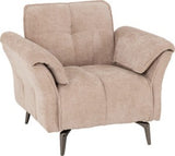 Amalfi 1 Seater Sofa - Champagne Fabric