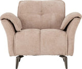 Amalfi 1 Seater Sofa - Champagne Fabric