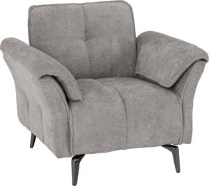 Amalfi 1 Seater Sofa - Grey Fabric
