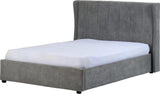 Amelia Plus 5' Ottoman Storage King Size Bed - Dark Grey Fabric