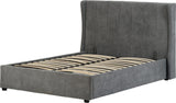 Amelia Plus 5' Ottoman Storage King Size Bed - Dark Grey Fabric