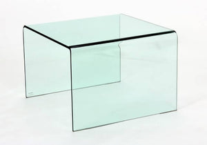 Angola Clear Lamp Table - Tempered Glass, Bent Glass Design