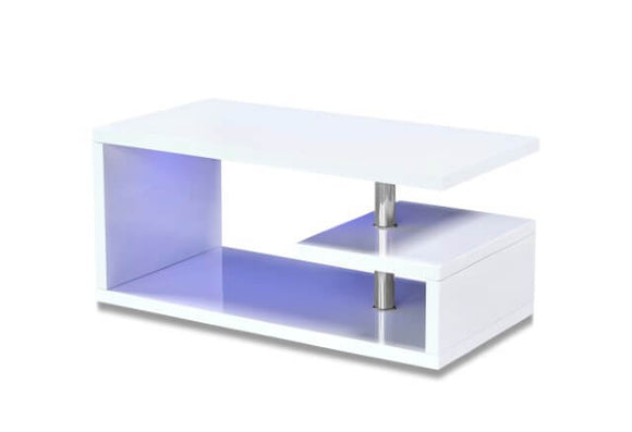 Astana LED Coffee Table - White High Gloss