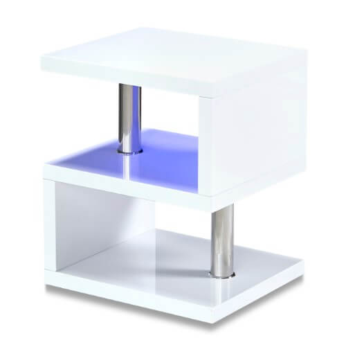 Astana LED Occasional Table - White High Gloss