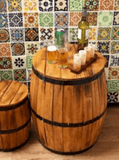 Complete Beer Barrel Furniture Set - Rustic Elegance