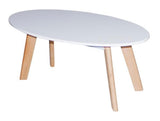 Belgium Oval Coffee Table White