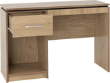 Charles Computer Desk – Oak Effect Veneer with Walnut Trim