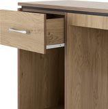 Charles Computer Desk – Oak Effect Veneer with Walnut Trim