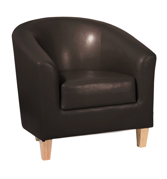 Claridon 1 Seater Sofa PU - Black