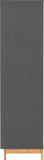 Cleveland 2 Door Wardrobe - White/Grey Metal Effect