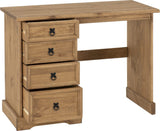 Corona 4-Drawer Dressing Table - Distressed Waxed Pine