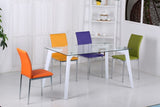 Carina PU Dining Chairs with Chrome Legs - Set of 4