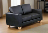 Chesterfield 2 Seater Sofa PU - Black