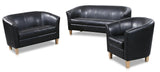 Claridon 3 Seater Sofa PU - Black