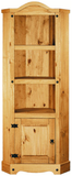 Corona Corner Unit - Distressed Solid Waxed Light Pine