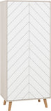 Dixie 2 Door Wardrobe - Dusty Grey/White