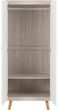 Dixie 2 Door Wardrobe - Dusty Grey/White