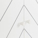 Dixie 2 Door Wardrobe - Dusty Grey/White