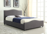 Elle Ottoman Storage Linen King Size Bed - Grey, Modern Design