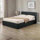 Black PU Ottoman Bed