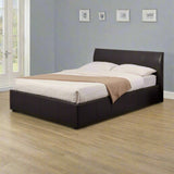 Brown PU Storage Bed