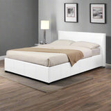 White PU Ottoman Bed