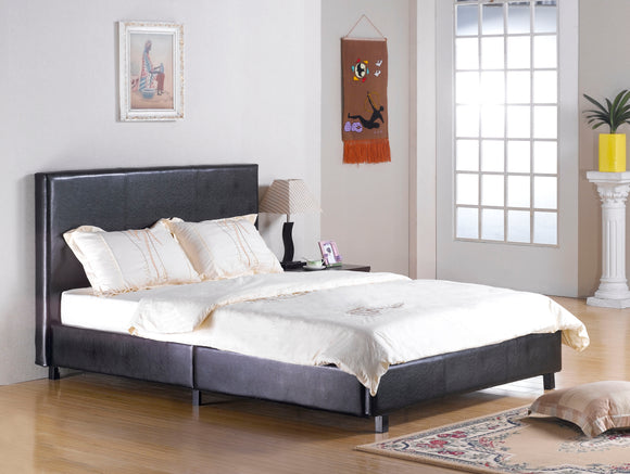 Fusion PU Double or Small Double Bed - Black, Brown, or White