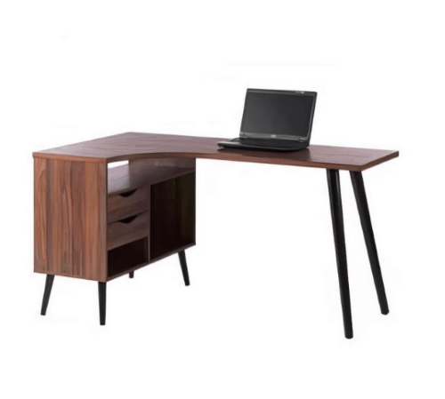Modern Desk Walnut Finish - Elegant Design