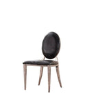 Black PU Dining Chair with Stainless Steel Legs