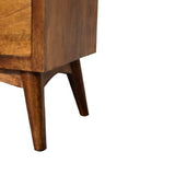 Chestnut Bedside Table - Nordic Style Legs