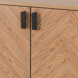 Leon 2-Door 2-Drawer Cabinet - Medium Oak Effect