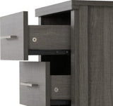 Lisbon 3 Drawer Bedside Chest - Black Wood Grain Finish