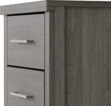 Lisbon 3 Drawer Bedside Chest - Black Wood Grain Finish