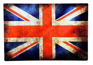 Vintage Metal Travel Wall Sign - British Union Jack Flag