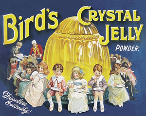 Vintage Metal Sign - Retro Advertising - Birds Crystal Jelly Powder