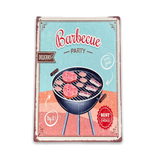 Vintage Metal Sign - Retro Barbecue Party Sign