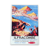 Vintage Metal Sign - British Railways Retro Advertising, Ilfracombe