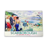 Vintage Metal Sign - British Railways Retro Advertising, Scarborough