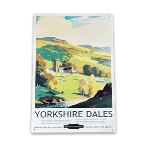 Vintage Metal Sign - British Railways Retro Advertising, Yorkshire Dales