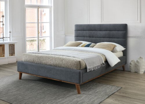 Mayfair Dark Grey Fabric King Size Bed Frame – InterDesign Boutique