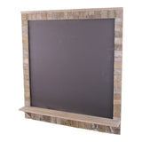 Large Blackboard with Driftwod Effect Surround, Shelf and 3 Double Hooks