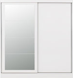 Nevada 2-Door Sliding Wardrobe - White Gloss