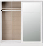 Nevada 2-Door Sliding Wardrobe - White Gloss