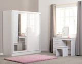 Nevada 2-Door Sliding Wardrobe - White Gloss