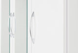 Nevada 3-Door 2-Drawer Mirrored Wardrobe - White Gloss