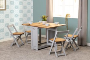 Santos Butterfly Dining Set Slate Grey/Distressed Waxed Pine